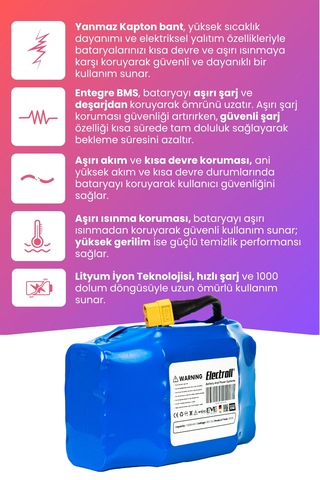 Hoverboard / Elektrikli Kaykay Bataryası 36v 7.000mah