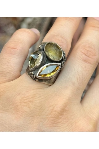 Allahverdi Türkmen Sitrin Gümüş Yüzük