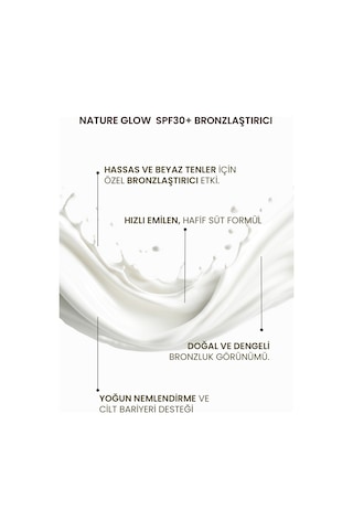 W-lab Cosmetics Nature Glow Spf30+ Hassas Ve Beyaz Ten İçin Bronzlaştırıcı Süt 200 Ml
