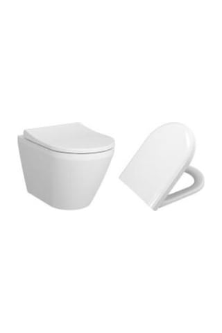 VitrA Integra Rim-ex Asma Klozet Ve Soft Kapak Takımı, Beyaz Diğer