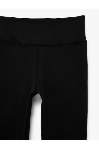 Koton Slim Fit Lok Dikiş Detaylı Yüksek Bel Spor Tayt Siyah 6sak40105nk
