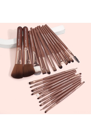 Geeksen 22 Parçalık Profesyonel Fondöten Fırçası Seti - Yumuşak Kıllar Ve Çok Amaçlı Kullanım