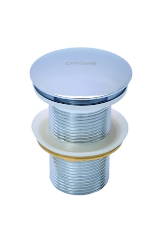 Creavit Lavabo Sifon Başlığı Pop-up Taşmasız Krom