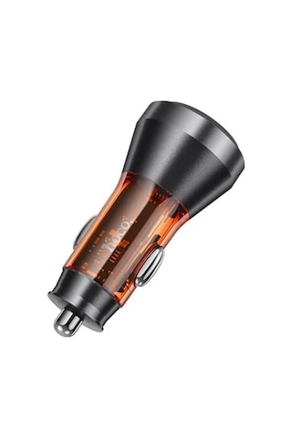 Hoco Nz12c Graceful Pd60w 2 Type-c Girişli Araç Çakmaklı Hızlı Şarj Turuncu
