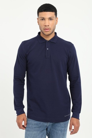 Dufy Erkek Regular Fit Polo Yaka Lacivert Sweatshirt-25493