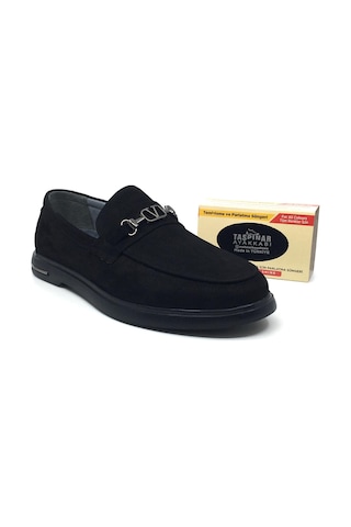 Lisan Sohes Lisans Shoes 245 %100 Hakiki Deri Erkek Günlük Ortopedik Rahat Yazlık Casual Ayakkabı Yeni Sezon 40-44 Siyah Siyah Nubuk