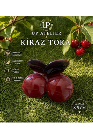 Kiraz Kemik Toka 8,5cm Bordo Kiraz Kemik Toka 8,5cm Bordo