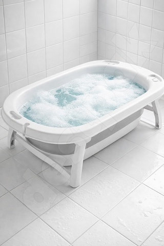 Katlanabilir Bebek Küveti - Akordiyon Yer Kaplamayan Çocuk Küveti - Katlanır Küvet Banyo