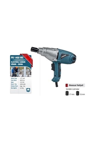 Proter 1370 Ws Elektrikli 1/2'' Somun Sıkma Sökme Makinesi
