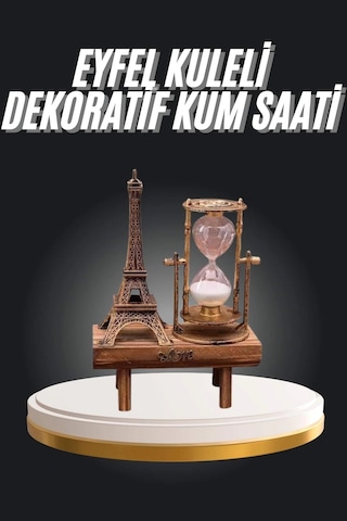 Eyfel Kuleli Kum Saati Dekoratif Hediyelik Eşya Retro Eyfel Kulesi