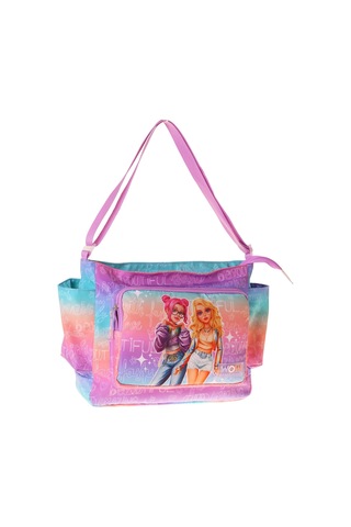 Wow Generation Kız Çocuk Star Desenli Pembe - Mor Renkli Omuz Çantası - W6034 Çok Renkli