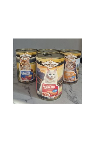 Premium Yetişkin Yaş Kedi Maması 4 Çeşit. Her Biri 400 Gr