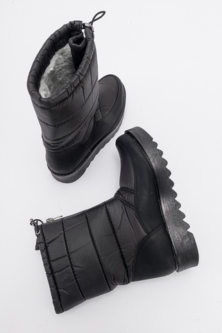 Luvishoes Vay Siyah Fermuarlı Kadın Kar Botu Siyah