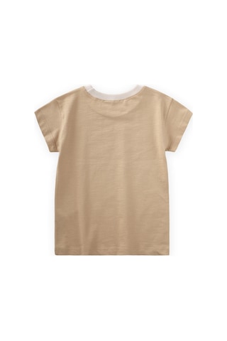 Cigit Palmiye Baskılı T-shırt 2-8 Yaş Kavun Turuncu