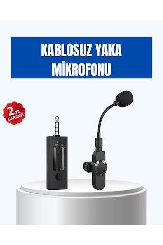 Bfs Kablosuz 2.4 Ghz Yaka Mikrofonu 60 M Menzilli, Gürültü Azaltıcı, Şarjlı Ve Taşınabilir