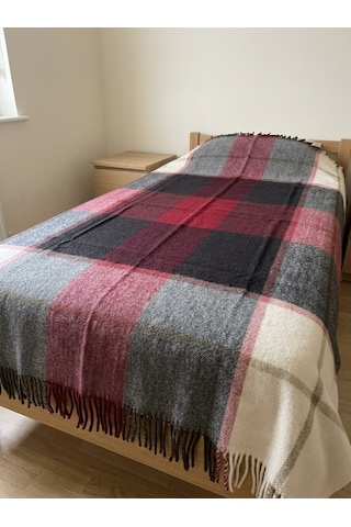 Gençev Home &Selin& %100 Saf Yün Scotch Battaniye Tek Kişilik (467107583)