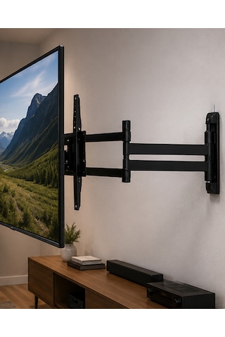 Çift Kollu Tv Askı Aparatı Hareketli Lcd Led Televizyon Askılığı