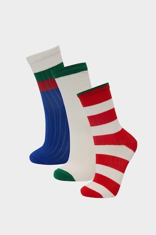 DeFacto Erkek Çocuk 3'lü Pamuklu Uzun Çorap E5518A8NSKR1