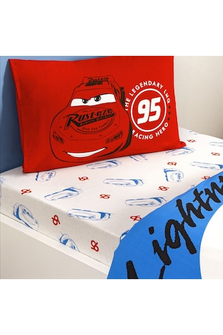 Taç Lisanslı Disney Cars Mcqueen Tek Kişilik Pamuk Nevresim Takımı 000000001000050248 Çok Renkli