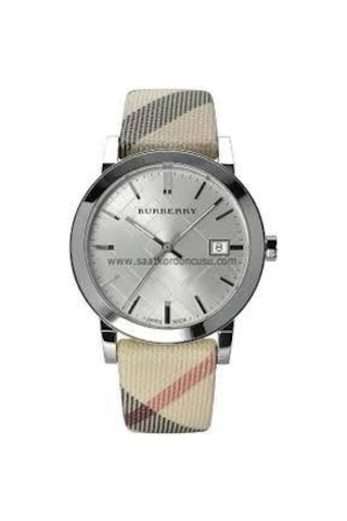 Burberry Bu9022 Modeli Kumaş Yüzeyli Saat Kordonu