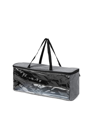 Lemestar Gri Pvc Şapka Depolama Çantası - Su Geçirmez, Transparan Pencere Ve Fermuar Kapanma İle 23 Şapka Kapasitesi