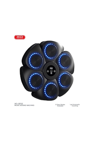 Duvara Monte Müzikli Akıllı Boks Antrenman Makinesi Rgb Işıklı Boks Hedefi + 2 Eldiven
