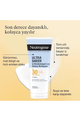 Ultra Sheer Nemlendirici Güneş Koruyucu Losyon Spf30, 200 Ml