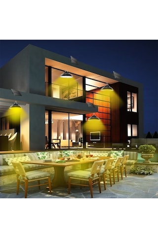 Tongxida 8w Güneş Enerjili Duvar Lambası, 48 Led, Pır Sensörlü, 2200mah Batarya, Bahçe/ev/depo Kullanımı, Siyah Siyah