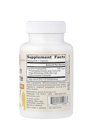 Takviye Jarrow Formulas, Curcumin Phytosome, 500 Mg, 60 Veggie Capsules