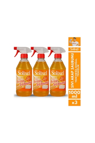 Kıvamlı Sıvı Arap Sabunu 3 Adet 1 Litre Yeni Nesil Doğal Temizlik Diğer