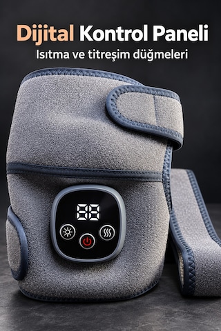 Isıtmalı Diz Masaj Aleti Ayarlanabilir Sıcaklık Ve Titreşim Düz Renkli