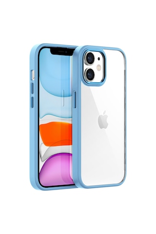 Buff Apple Uyumlu iPhone 11 New Air Bumper Kılıf Açık Mavi