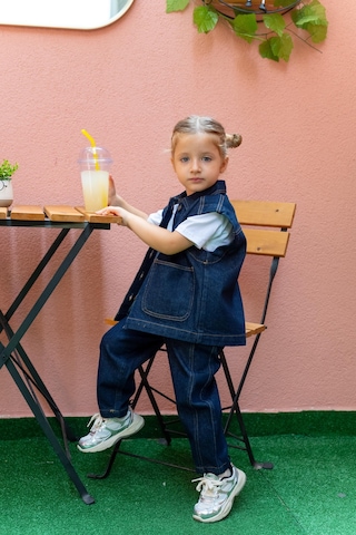 Cigit Kot Yelek 2-7 Yaş Mavi Mavi