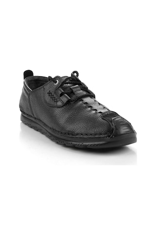 Siyah Hakiki Deri Erkek Casual Ayakkabı E01900241343 Siyah