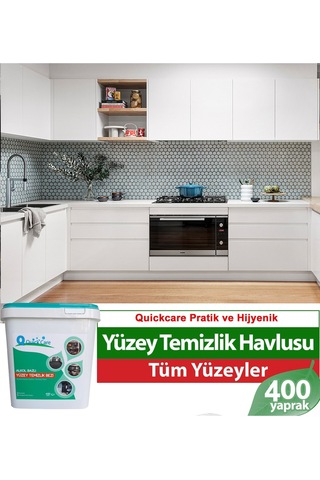 Quickcare Dezenfektanlı Yüzey Temizlik Havlusu 400 Yaprak- Limon Kokulu