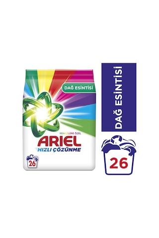 Ariel Dağ Esintisi Renklilere Özel Aquapudra Toz Çamaşır Deterjanı 4 KG