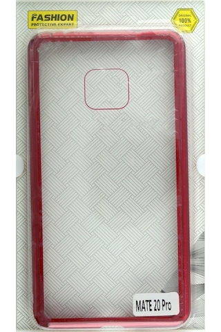 New Case Huawei Mate 20 Pro Uyumlu Arka Koruma Arka Koruma Kılıf - Kırmızı Kirmizi
