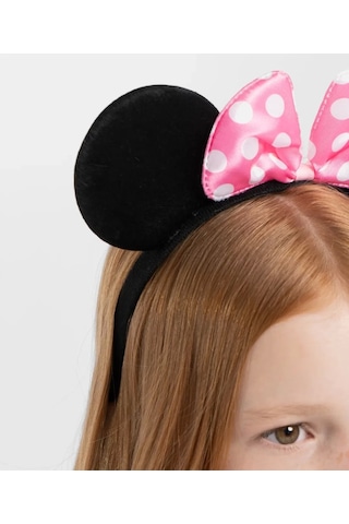 Pembe Fiyonklu Minnie Mouse Tacı Mini Kulak