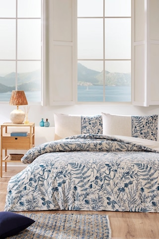 Floretta Mrytus Tek Kişilik Nevresim Takımı Mavi