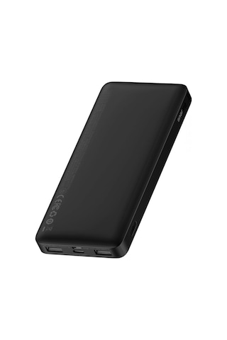 Baseus Bipow 15W Hızlı Şarj 10000 Mah Led Göstergeli Powerbank (155859098)-Siyah
