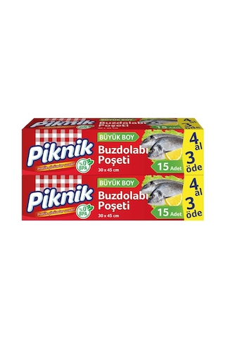 Piknik Buzdolabı Poşeti 4al3öde Büyük 15&apos Li