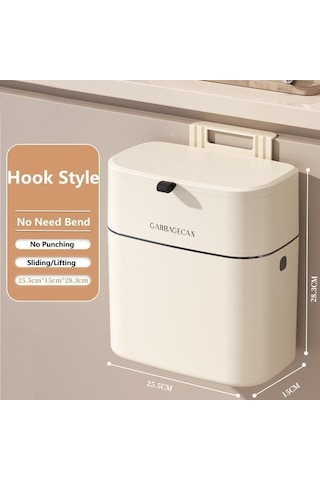 Yaratıcı Duvara Monte Asılı Çöp Kovası Mutfak Dolap Kapağı Kapaklı Mutfak Çöp Kovaları Çöp Kovası Ev Diğer