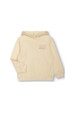 Kız Çocuk Orta Kalınlıkta Basic Sweatshirt Ekru