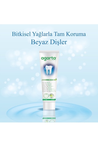 Agarta 3 Adet Doğal Florürsüz Bitki Özlü Diş Macunu 100 ML