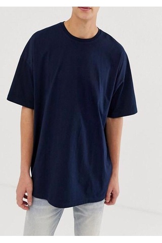 Noıssey Buğraterzimoda Tokyo Sırt Baskılı Unisex Oversize Bol Kalıp Lacivert T-shirt Bttkyy5648