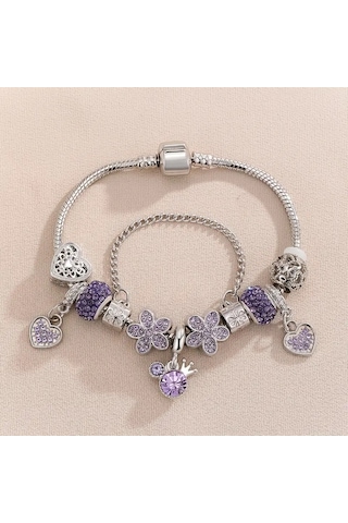 Mor Quenn Temalı Charmlı Bileklik