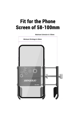 Suofeng Alüminyum Bisiklet Telefon Tutucu, Motor, Elektrikli Scooter İçin Navigasyon Ve Takip, Titanyum Renkli Temel Model Gri