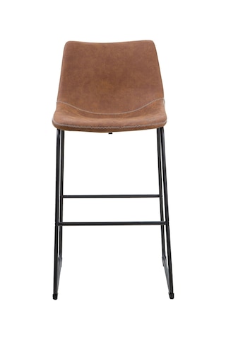 Beliani Belıanı Franks 2 Li Retro Bar Sandalyesi Seti, 72 Cm Oturma Yüksekliği, Kavisli Sırtlık Kahverengi