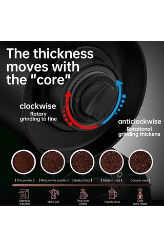 Trendooze Çok Fonksiyonlu El Krank Kahve İnce Öğütücü, Mini Beyaz-siyah Beyaz - Siyah
