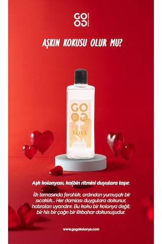 Gogo Love Kolonya 250ml Cam Şişe